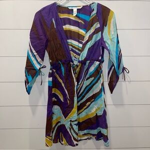 Diane Von Furstenberg Helma Kaftan Top Dress Womens Size Small